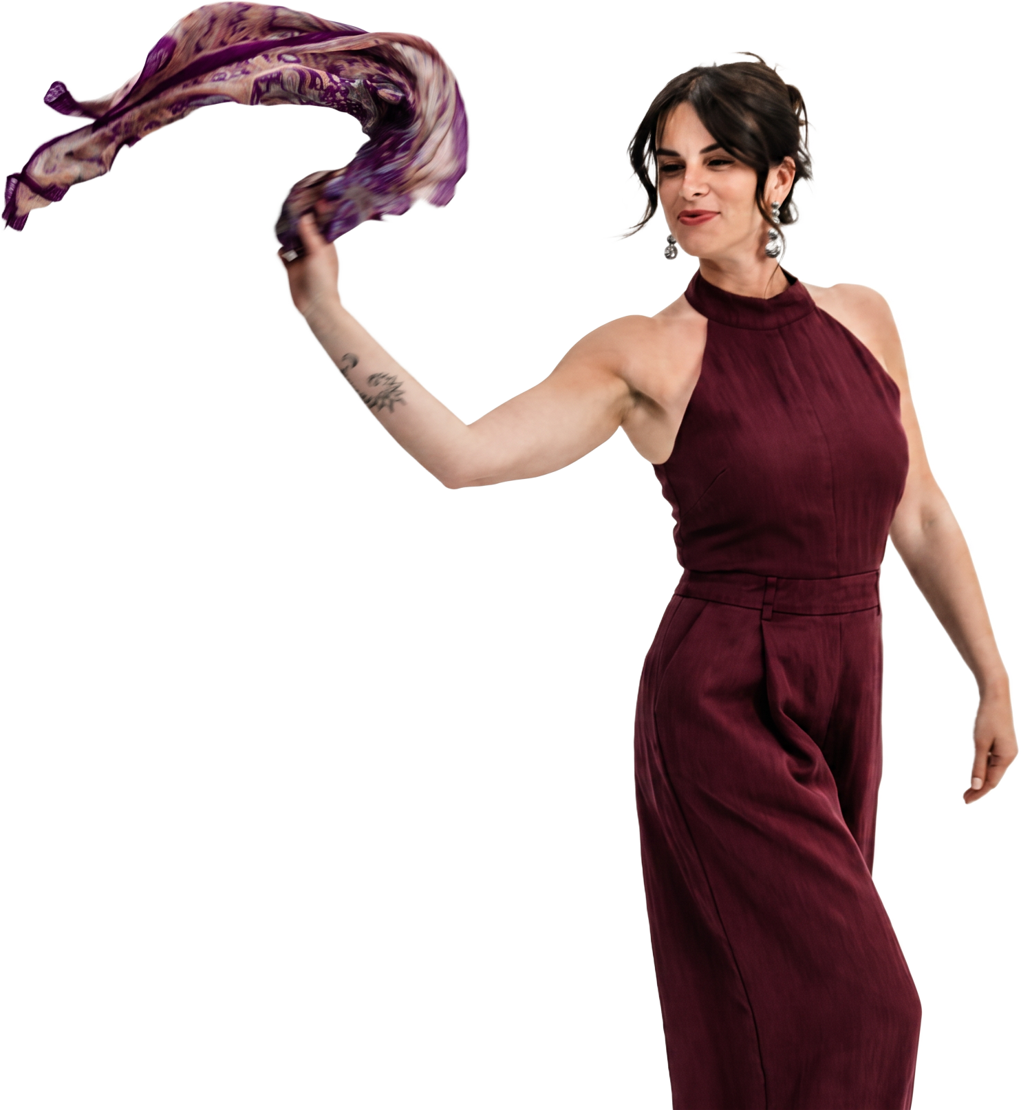 Giulia Ambrosetti con un foulard di seta